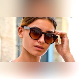 Elegant Black and Brown Sunglasses